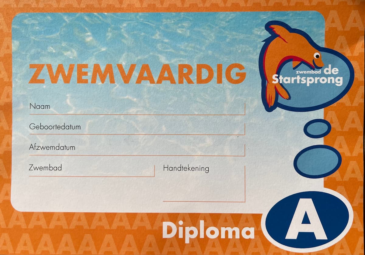 zwemvaardig diploma a